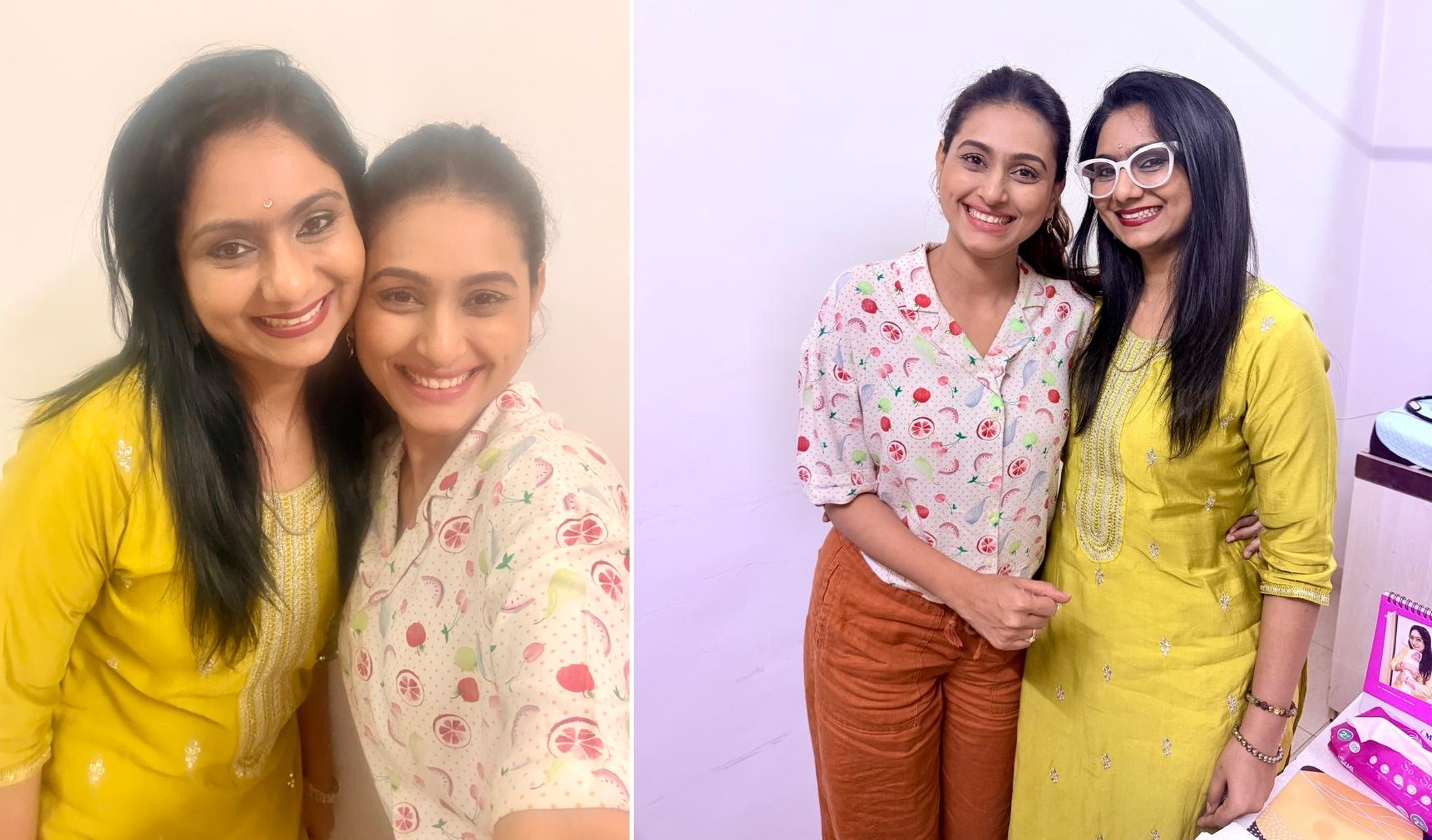 With Marathi actress Reshma shinde